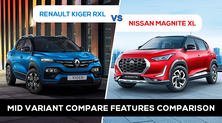 Renault Kiger RXL vs Nissan Magnite XL Mid Variant Features Compared