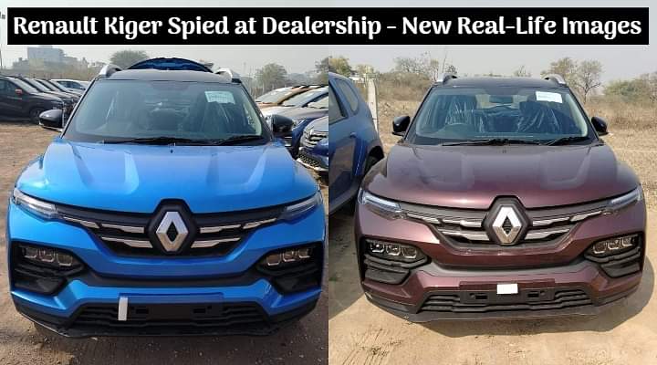Real-Life Images Of Renault Kiger Spied At Dealership In Three Colours - Have A Look