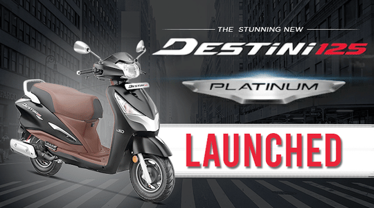 Hero Destini 125 Platinum Edition Launched - What's New and Price Details Hero Destini 125 Platinum Edition Launched - What's New and Price Details