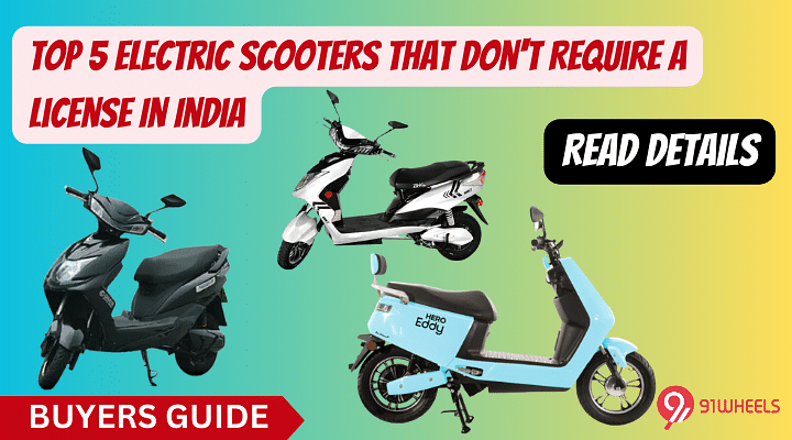 Top 5 Electric Scooters That Don't Require A License In India - All Details