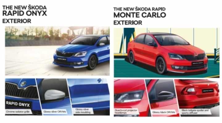Skoda Rapid Onyx And Monte Carlo Get More Additions