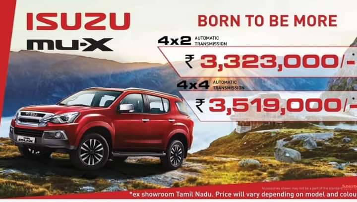 New 2021 Isuzu MU-X BS6 vs MG Gloster vs Fortuner vs Endeavour vs Alturas G4 - Spec and Price Comparison