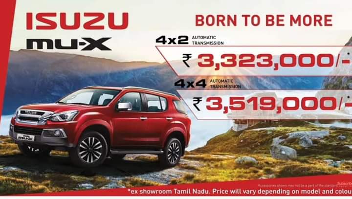 New 2021 Isuzu MU-X BS6 vs MG Gloster vs Fortuner vs Endeavour vs Alturas G4 - Spec and Price Comparison