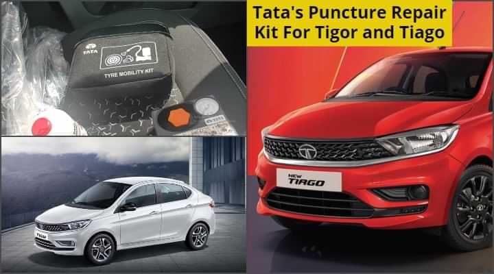 Tata Tiago And Tigor Top Variants Now Get Puncture Repair Kit - Video Tata Tiago And Tigor Top Variants Now Get Puncture Repair Kit - Video