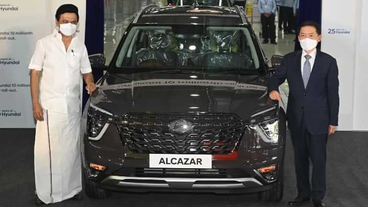 Hyundai India Rolls Out 10 Millionth Car - Alcazar; Fastest Carmaker in India To Achieve This Milestone - Details Hyundai India Rolls Out 10 Millionth Car - Alcazar; Fastest Carmaker in India To Achieve This Milestone - Details