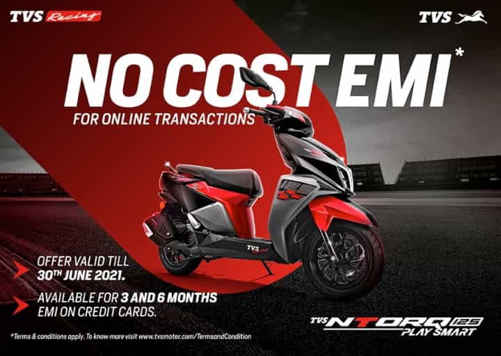 TVS NTorq 125 No Cost EMI Scheme Announced - Check Out All The Details Here TVS NTorq 125 No Cost EMI Scheme Announced - Check Out All The Details Here
