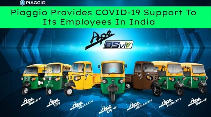 Piaggio Provides COVID-19 Support To Its Employees In India Piaggio Provides COVID-19 Support To Its Employees In India