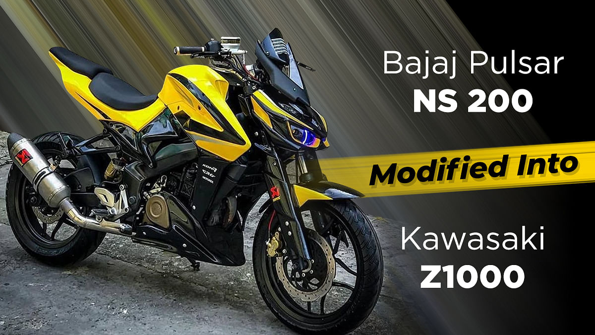 Bajaj Pulsar NS 200 Modified Into Kawasaki Z1000 - Check Out The ...