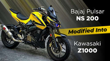 Bajaj Pulsar NS 200 Modified Into Kawasaki Z1000 - Check Out The Stunning Images