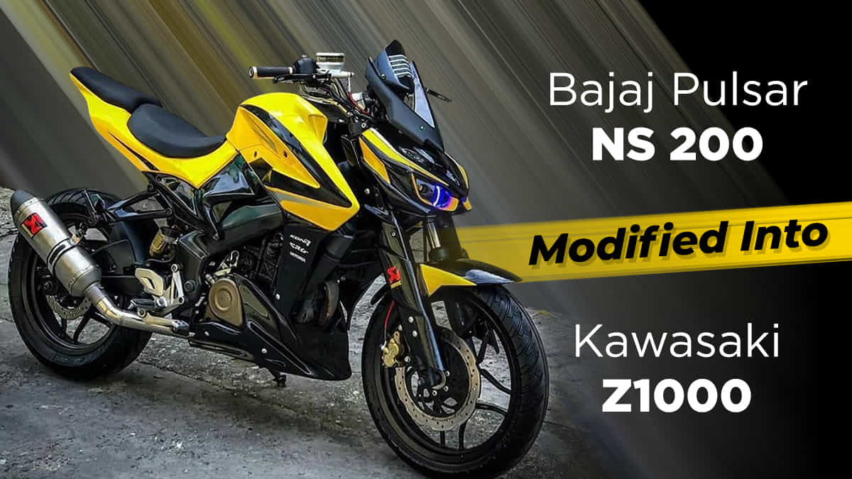 Bajaj Pulsar NS 200 Modified Into Kawasaki Z1000 - Check Out The Stunning Images Bajaj Pulsar NS 200 Modified Into Kawasaki Z1000 - Check Out The Stunning Images