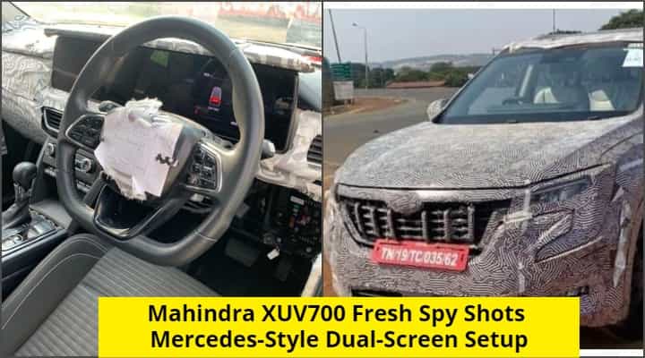 Mahindra XUV700 Interior Seen Yet Again, Merc-like Touchscreen Detailed Mahindra XUV700 Interior Seen Yet Again, Merc-like Touchscreen Detailed
