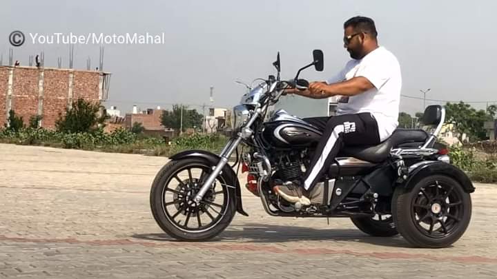 India's First Modified Bajaj Avenger Trike With Reverse Gear - Check It Out [VIDEO]