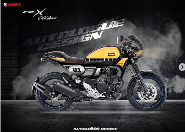 Yamaha FZ-X Custom Cafe Racer side view