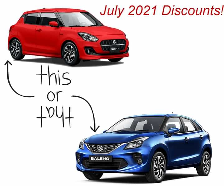 Maruti Baleno Sigma Gets Cheaper Than Swift LXI - July Discounts Maruti Baleno Sigma Gets Cheaper Than Swift LXI - July Discounts