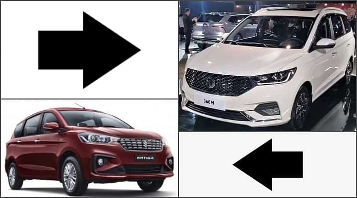 MG 360M vs Maruti Ertiga - Dimensions, Features, Specs Compared