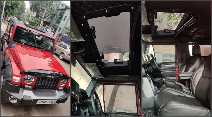 Mahindra Thar Softtop Modified Into Hardtop With Sunroof - Images