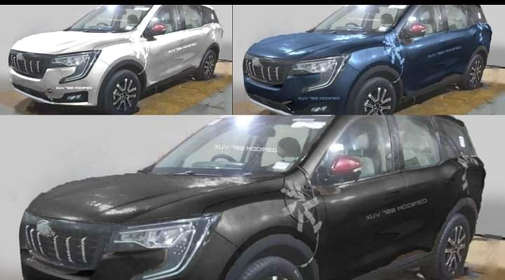 Check Out Mahindra XUV 700 In Black, Silver And Blue Colour