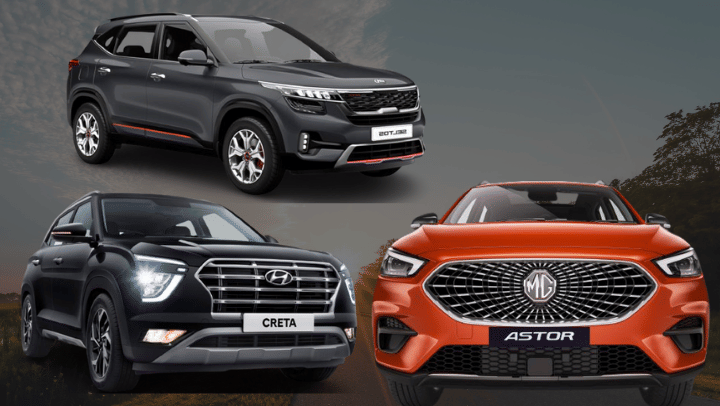 MG Astor vs Kia Seltos vs Hyundai Creta Comparison