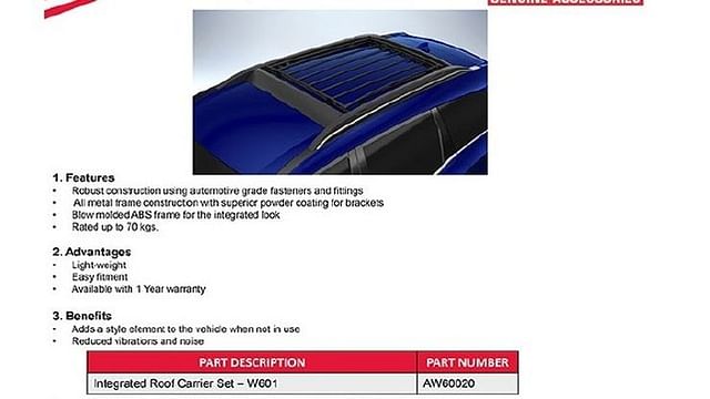 Mahindra XUV700 official accessories