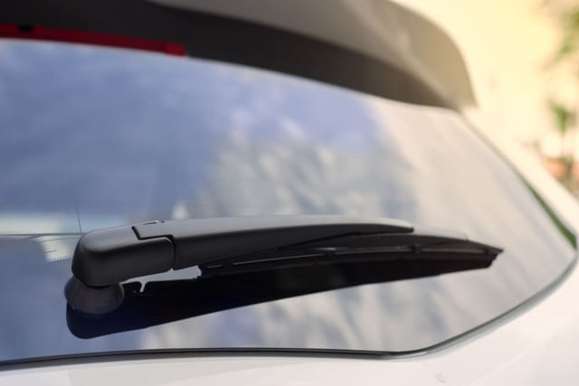 rear windshield wiper of a car
