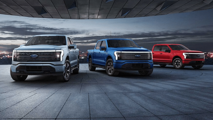 First Ford F150 Lightning Electric Pickup Rolls Off Production Line