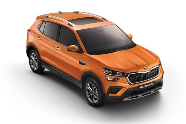 Skoda kushaq front three quarters