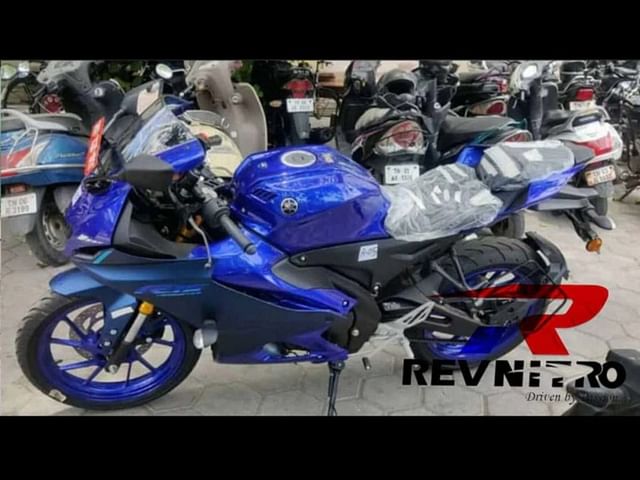 yamaha r15m side profile images blue