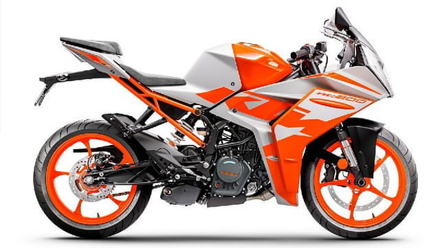 2022 ktm rc200 side profile silver orange