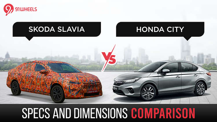 Skoda Slavia vs Honda City - Specs and Dimensions Comparison