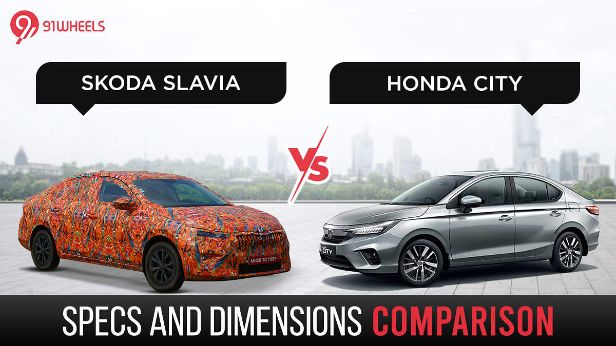 Skoda Slavia vs Honda City - Specs and Dimensions Comparison