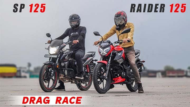 Watch TVS Raider 125 and Honda SP 125 in a Classic Drag Race
