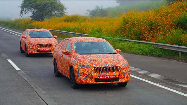 skoda slavia front three quarters images