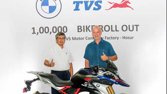 100,000th Unit of BMW G 310 Series Rolls Out of TVS' Hosur Facility