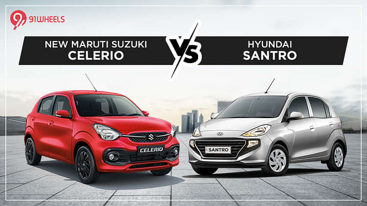 Maruti Suzuki Celerio CNG Vs Hyundai Santro CNG - Spec Comparison