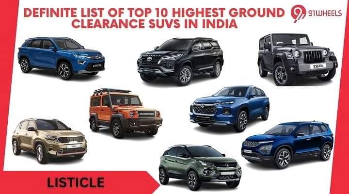 Definite List of Top 10 Highest Ground Clearance SUVs in India