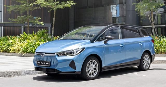 BYD cars at the 2023 Auto Expo