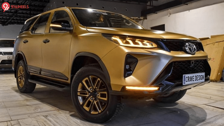 Thought Of Toyota Fortuner Legender In An Exotic Gold Wrap - Check It Out