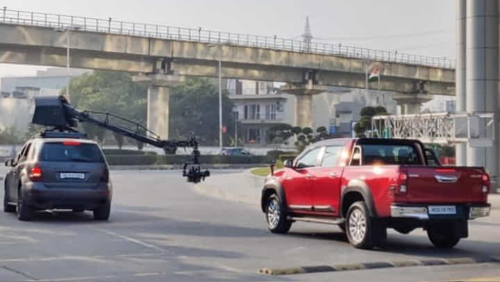 Toyota Hilux Spotted During Commercial Shoot In Cyber City Gurgaon Toyota Hilux Spotted During Commercial Shoot In Cyber City Gurgaon