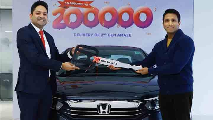 Latest-Gen Honda Amaze Crosses 2 Lakh Deliveries Milestone