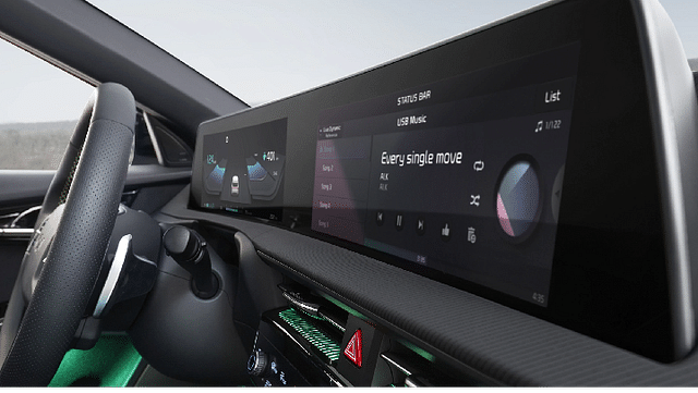 KIA EV6 infotainment dual screen.