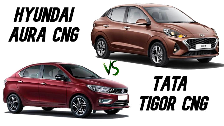 Tata Tigor CNG Vs Hyundai Aura CNG - Spec Comparison