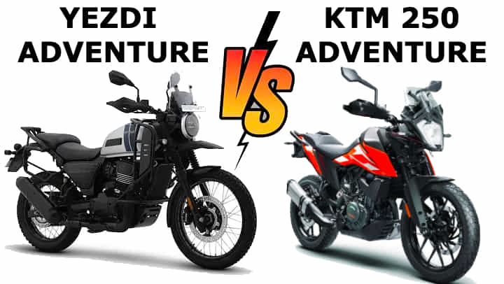 Yezdi Adventure Vs KTM 250 Adventure - Spec Comparison Yezdi Adventure Vs KTM 250 Adventure - Spec Comparison