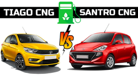 Tata Tiago CNG vs Hyundai Santro CNG - Spec Comparison