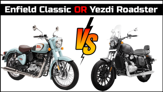 Yezdi Roadster vs Royal Enfield Classic 350 -  Spec Sheet Comparison