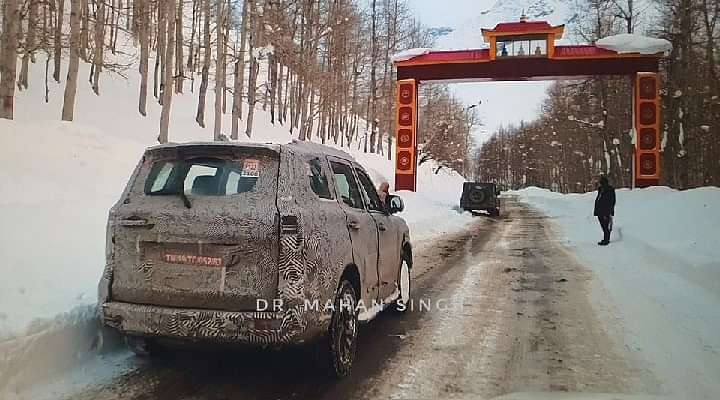 2022 Mahindra Scorpio 4X4 Spied Testing On Snow Covered Himalayan Roads