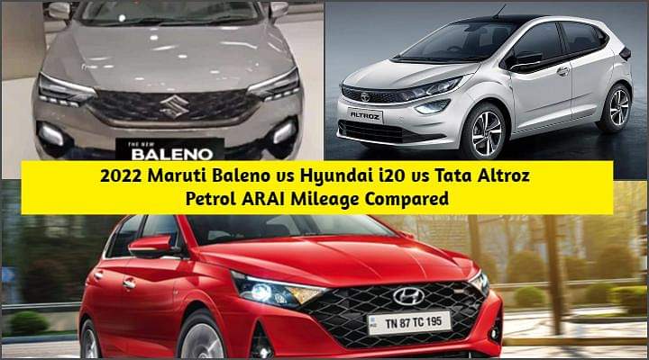2022 Maruti Baleno vs Hyundai i20 vs Tata Altroz Petrol Mileage Compared