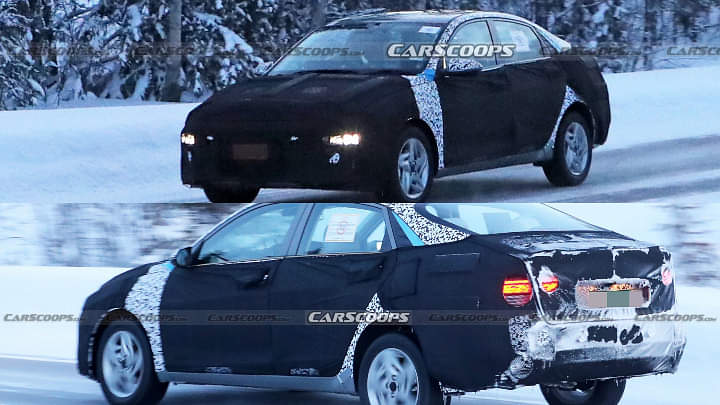 Skoda Slavia Rival 2023 Hyundai Verna Facelift Spied Testing - Details