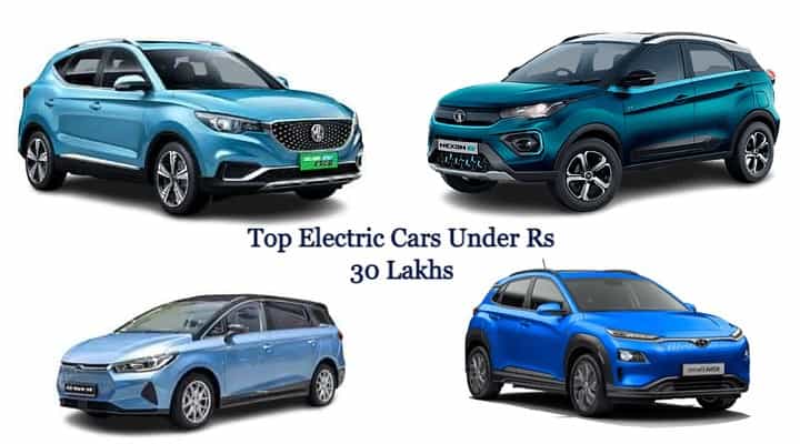 Top Electric Cars Available Under Rs 30 Lakh In India Top Electric Cars Available Under Rs 30 Lakh In India