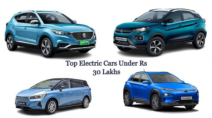 Top Electric Cars Available Under Rs 30 Lakh In India