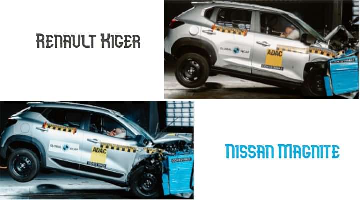 Both 2022 Renault Kiger and Nissan Magnite score 4 stars At GNCAP crash test